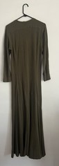 RALPH LAUREN Knit Dress Army Green 100% Cotton Long Sleeve Long VINTAGE