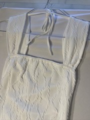 Women’s White 8/10 Cotton Full Length Dress