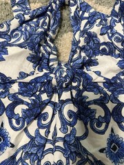Antonio Melani NWT Women’s Size 4 Bronwyn BluePrint Twist Knot Halter Maxi Dress