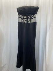 BliThe Long Black Low Cut Dress Size Large Color Black