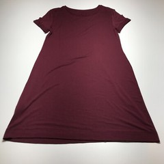 Jones New York T-Shirt Dress Size Large Lightweight Maroon Sleeve Casual Stretch