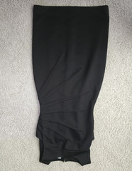 Calvin Klein Black Pleated Sheath Dress Round Neck Sleeveless Knee Length 2