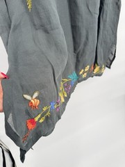 Johnny Was 3J Workshop Provence Drape Tunic Dress Small Embroidered Floral Boho
