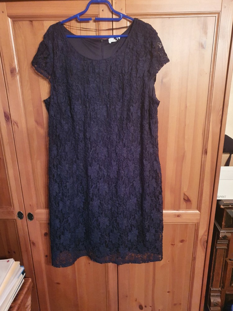 Jo & Julia Kurzes Spitzenkleid Größe 52 blau navy NEU