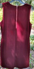 NEWWhite House Black Market Mini Dress Size 14 Burgundy Velvet Shift New w Tag