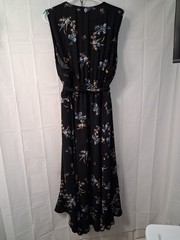 Chelsea Studio Black Floral Knit cottagecore boho-chic classic sleeveless dress