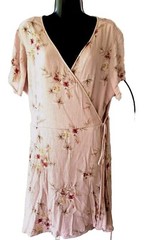 Charlotte Russe 3x Wrap Dress 100% Rayon Fully Lined Tear Underneath Right…