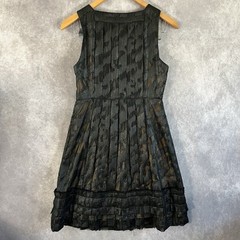 L.A.M.B Dress Womens 2 Black Midi A Line Sheath Cocktail Goth Grunge LAMB 2007