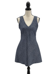 Abercrombie YPB SculptLUX Activewear Dress Blue Large Built in Bra Shorts Tennis
