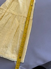 Lost + Wander Yellow V-neck Flared Sleeves Fit & Flare Tier Dress Size M