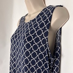 Nautica Tank Dress Women&rsquo;s Medium Sleeveless Shift Knee Length Lightweight