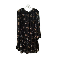 Ophelia Roe Women’s Floral Printed Tiered Long Sleeve Midi Dress Size 1X