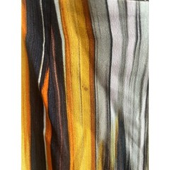 SUNO NYC Abstract Stripe Midi Dress Size 2 Ikat Print Cutout Waist Office Siren