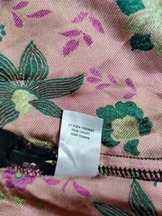 Lulus Midi Dress Women Medium Make a Move Black Satin Floral Jacquard Strapless