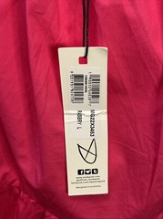 Minkpink $165 Yasamin Tiered Maxi Cotton Dress NEW Revolve Raspberry Pink L