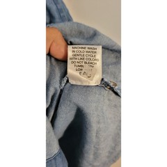 Speed Limit Cotton Chambray Button Shirt Dress Women&rsquo;s Small Belted Pockets