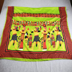 Jessica Taylor Tunic Womens One Size Green Red Egyptian Goddess Dress Blouse