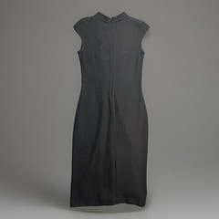 St. John Black Textured Knit Sheath Midi Dress Womens Size 8 SKU 1036