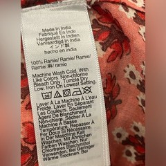J. Crew Cabana SP25 Mini Dress in Block Print 100% Ramie – Coral Multi L