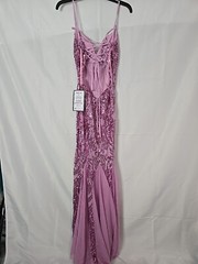 $199 B Darlin Juniors Sequin-Pattern Floor- Dark Mauve 13/14