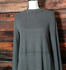 Abound Sweater Dress Size Small Super Soft Oversized Shift Gray Flared Sleeve
