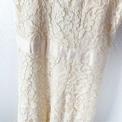 LULUS Zenith Cream Lace Hidden Back Zipper Maxi Dress Small Mermaid Wedding