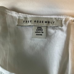 Free Assembly Maxi Dress Womens Size 2XL 20 White Sleeveless Pockets Lined