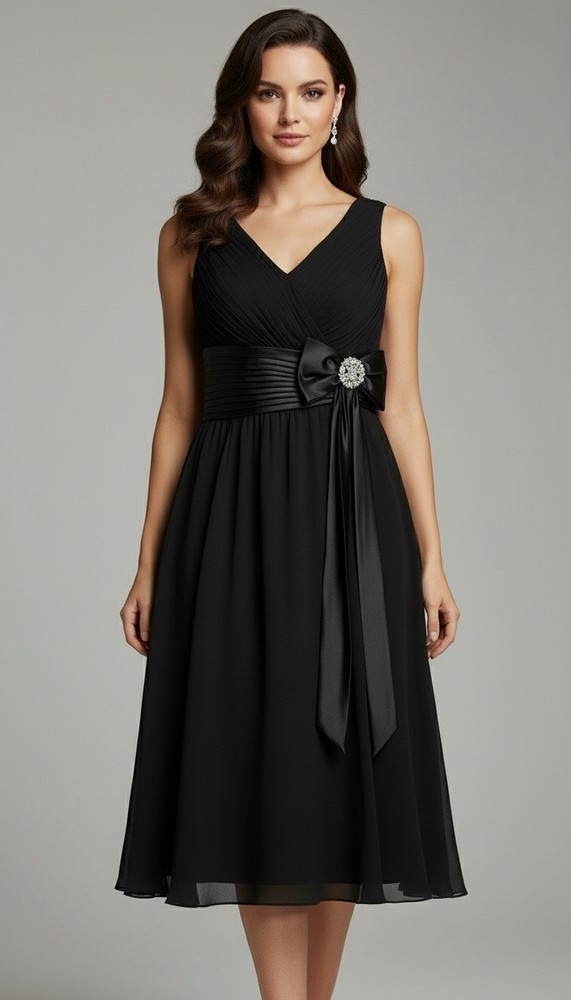 Tadashi collection Elegant, Prom, Event, Luxury Silk dress Size 16 With Broach