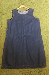 SEASALT : Book Seller Denim Pinafore Dress : U.K. 20 : Good Condition