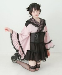 BULK BUY Heart Lace Ruffle Sailor Mini Yukata Jirai New