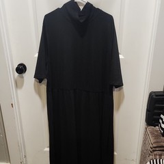 BloomChic Black Cowl Neck Half Sleeve Maxi Dress Plus Size US 26