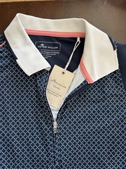 Peter Millar dark blue patterned sleeveless golf dress with pockets Size Small