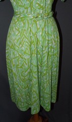 VTG 60s 70s FLORAL PUCCI SLINKY JERSEY SEXY WAISTED DRESS M L