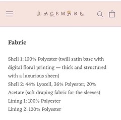 Lacemade Provence Diary Dress Small Renaissance, Princess, Cottage New