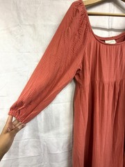 Universal Threads Rust Cottage Core Off Shoulder Fit Flare Cottage Core Dress M