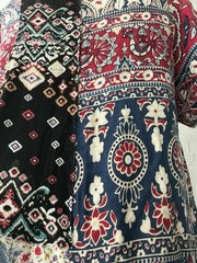 Unbranded Boutique Dress M Patchwork Ruffled Shift Mini Boho Cottagecore NWOT