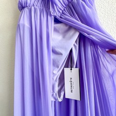Retrofête Ina Silk Chiffon Maxi Dress Wisteria NWT Medium Wedding Guest Gala