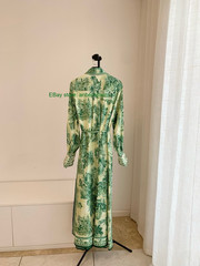 ALE 70% cotton 30% silk long dress lace-up waist shirt dress 2026 dress female
