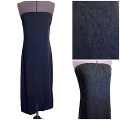 California Concepts Beaded Formal Slip Dress Size S Dark Fairy Wedding Guest