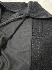 Bluivy Black Knit Shift Knee Dress L Sleeveless Scoop Neck Lined Pullover