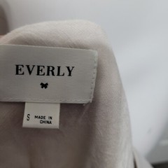 Everly Anthropologie Small Shirt Dress button round neck short sleeve cuff