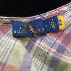 NEW! POLO RALPH LAUREN MADRAS DRESS -6- SEPIA WHITE RED GREEN PINK GREEN HALTER