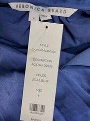 $698 Veronica Beard Women&rsquo;s Blue Agatha Wrap Dress Size 6