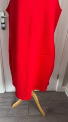 M&S Collection Red Textured Sleeveless Pocket Tunic Shift Dress XL UK 20 B18