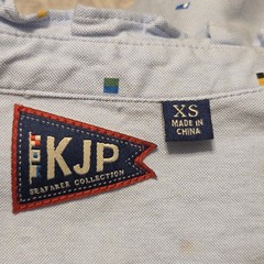 KJP Kiel James Patrick Seafari Mini Dess Button Up Size XS Blue Coastal No Belt