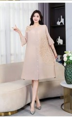 24 Wrinkled Three-dimensional Floating Flower Dress Western-style Cardigan Skirt