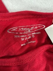 Latelier London Red Color Long Sleeve Dress Size 1 70% coton / 30% Cashmere
