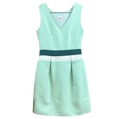 Camilyn Beth Pleated Colorblock Bridesmaids Cocktail Dress Mint Teal Size 0