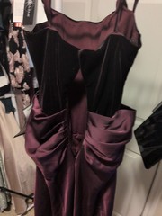 Betsy And Adam Womens Velvet Strapless Drape Floor Dress Size 10 Plum-DEFECT