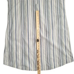 Karen Scott Women&rsquo;s Seersucker Shirtdress Persian Blue Large